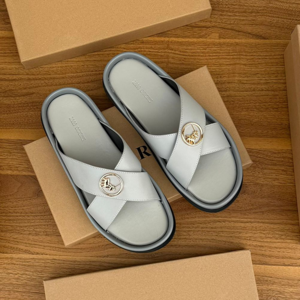 Mules Zara Origins "Medallion Silver"